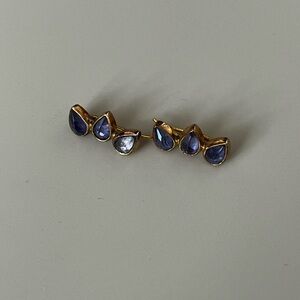 Elegant Gold and purple Earrings